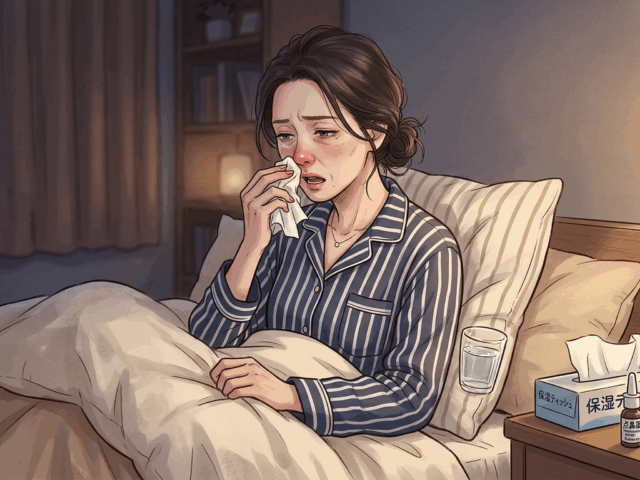 花粉症の鼻つまりで夜眠れない人に！呼吸をサポートする方法を京都伏見の大亀谷しみず接骨院が解説！