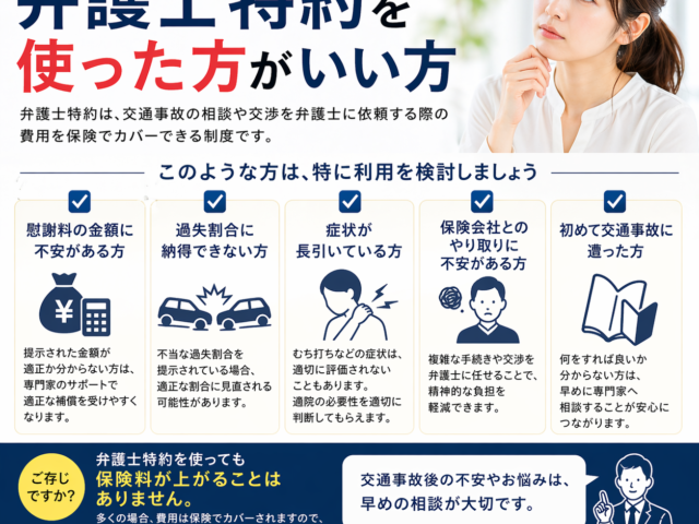 弁護士特約を使った方がいい方とは？