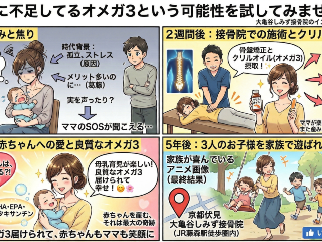 【あなたのお家の油はどのタイプ？】母乳育児でお困りならオメガ３を摂取しよう！🤱赤ちゃん育児をもっと楽しく楽に✨京都伏見の大亀谷しみず接骨院院長のおススメ健康育児法！