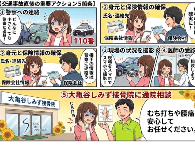 【お盆・夏休み中の交通事故】後から後悔しないために！損をしないための初期対応と「むち打ち」完全ガイド
