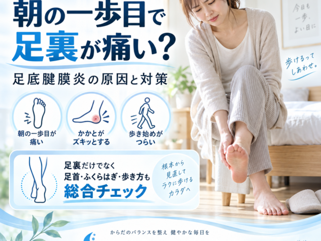 足底腱膜炎｜朝の一歩目で足裏・かかとが痛い原因と対策