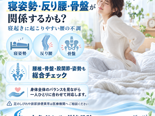 朝起きると腰が痛い原因｜寝姿勢・反り腰・骨盤との関係
