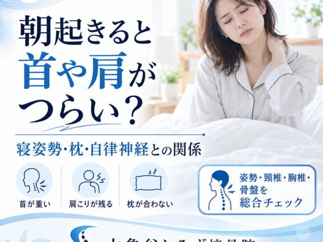 朝起きると首や肩が痛い原因は？枕・寝姿勢・自律神経との関係｜京都市伏見区 大亀谷しみず接骨院